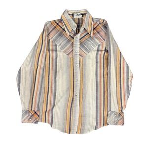 Vintage 70s California Classics Ranch Western  Pearl Snap Shirt Yoke Mens S/M